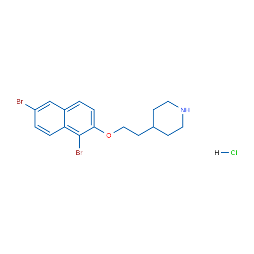 4-(2-((1,6-Dibromonaphthalen-2-yl)oxy)ethyl)piperidine hydrochloride 1g