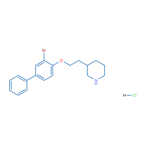 3-(2-((3-Bromo-[1,1'-biphenyl]-4-yl)oxy)ethyl)piperidine hydrochloride 5g