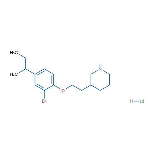 3-(2-(2-Bromo-4-(sec-butyl)phenoxy)ethyl)piperidine hydrochloride 5g