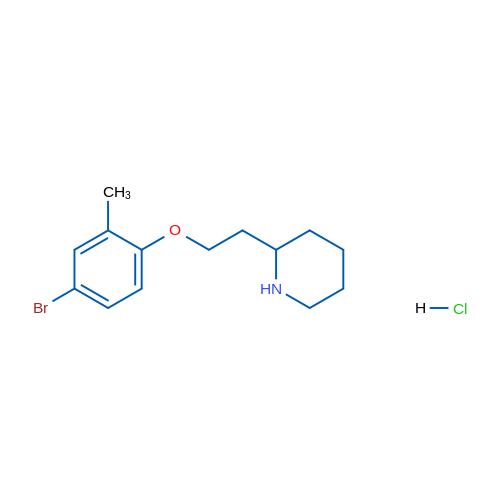 2-(2-(4-Bromo-2-methylphenoxy)ethyl)piperidine hydrochloride 5g