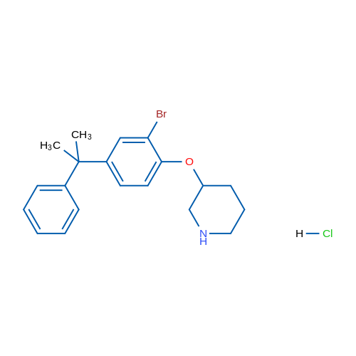 3-(2-Bromo-4-(2-phenylpropan-2-yl)phenoxy)piperidine hydrochloride 1g