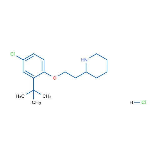 2-(2-(2-(tert-Butyl)-4-chlorophenoxy)ethyl)piperidine hydrochloride 1g