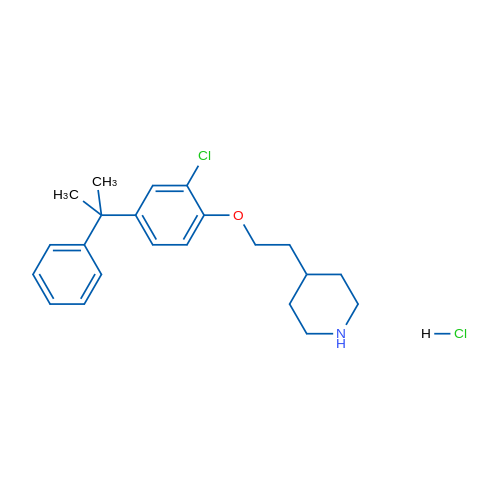 4-(2-(2-Chloro-4-(2-phenylpropan-2-yl)phenoxy)ethyl)piperidine hydrochloride 1g
