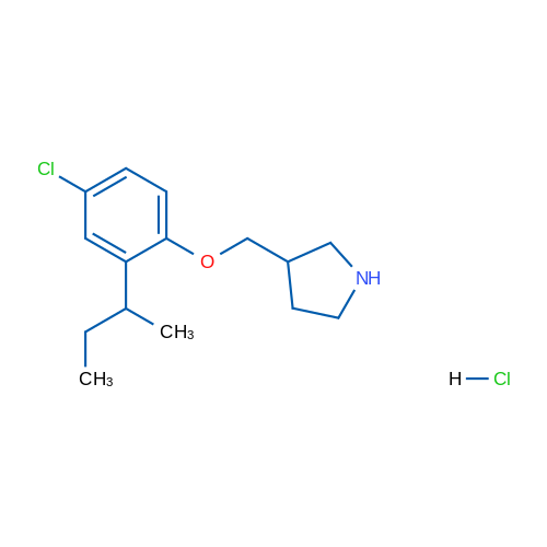 3-((2-(sec-Butyl)-4-chlorophenoxy)methyl)pyrrolidine hydrochloride 5g