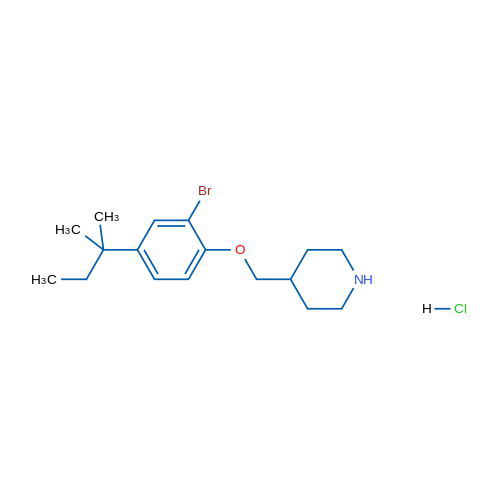 4-((2-Bromo-4-(tert-pentyl)phenoxy)methyl)piperidine hydrochloride 5g