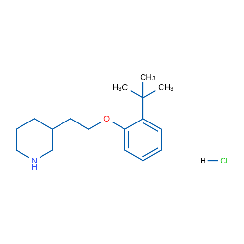 3-(2-(2-(tert-Butyl)phenoxy)ethyl)piperidine hydrochloride 1g