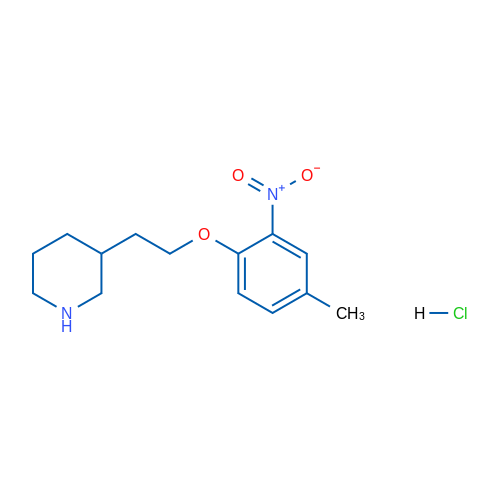3-(2-(4-Methyl-2-nitrophenoxy)ethyl)piperidine hydrochloride 5g