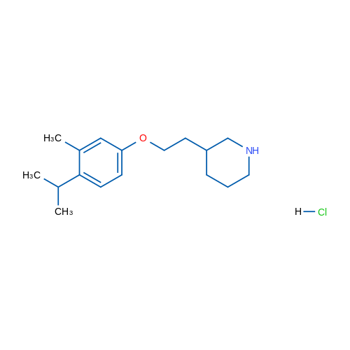 3-(2-(4-Isopropyl-3-methylphenoxy)ethyl)piperidine hydrochloride 1g
