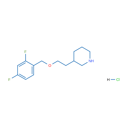 3-(2-((2,4-Difluorobenzyl)oxy)ethyl)piperidine hydrochloride 1g