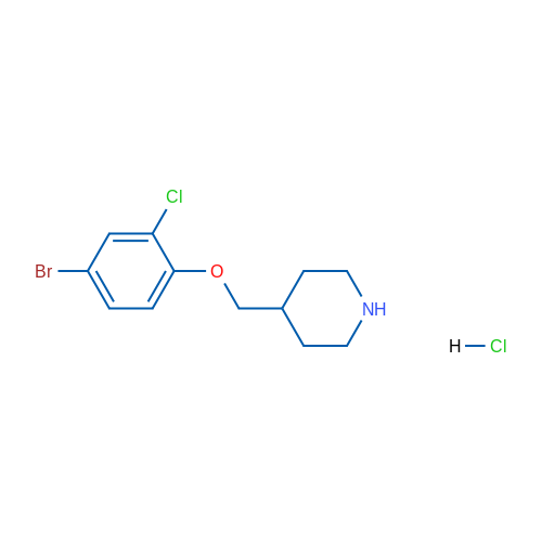 4-((4-Bromo-2-chlorophenoxy)methyl)piperidine hydrochloride 1g