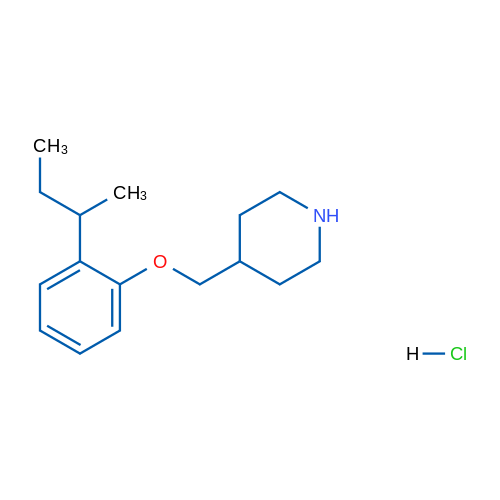 4-((2-(sec-Butyl)phenoxy)methyl)piperidine hydrochloride 5g