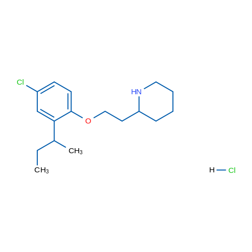 2-(2-(2-(sec-Butyl)-4-chlorophenoxy)ethyl)piperidine hydrochloride 5g