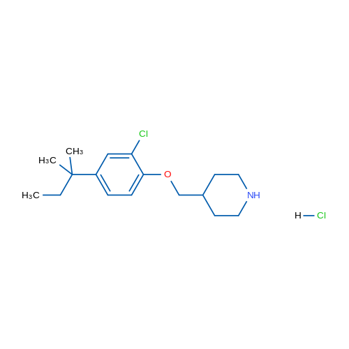 4-((2-Chloro-4-(tert-pentyl)phenoxy)methyl)piperidine hydrochloride 5g