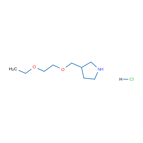 3-((2-Ethoxyethoxy)methyl)pyrrolidine hydrochloride 1g