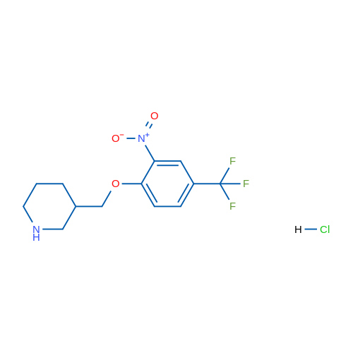 3-((2-Nitro-4-(trifluoromethyl)phenoxy)methyl)piperidine hydrochloride 5g