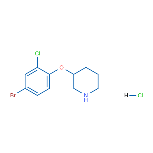 3-(4-Bromo-2-chlorophenoxy)piperidine hydrochloride 5g