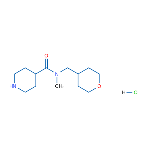 N-Methyl-N-((tetrahydro-2H-pyran-4-yl)methyl)piperidine-4-carboxamide hydrochloride 5g