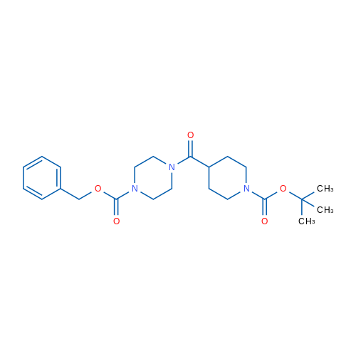 Benzyl 4-(1-(tert-butoxycarbonyl)piperidine-4-carbonyl)piperazine-1-carboxylate 250mg