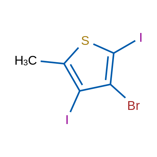3-Bromo-2,4-diiodo-5-methylthiophene 5g
