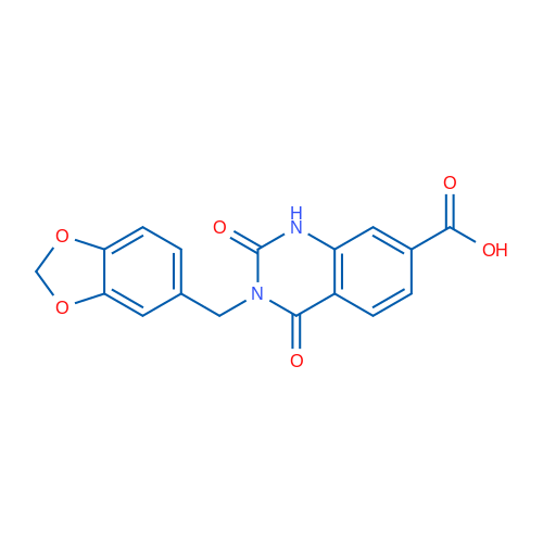 3-[(2H-1,3-Benzodioxol-5-yl)methyl]-2,4-dioxo-1,2,3,4-tetrahydroquinazoline-7-carboxylic acid 1g
