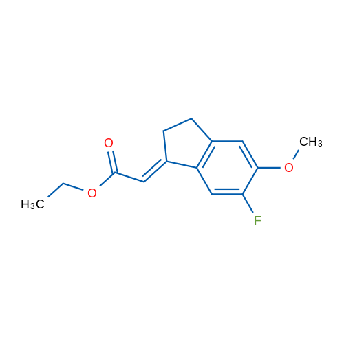 Ethyl 2-(6-fluoro-5-methoxy-2,3-dihydro-1H-inden-1-ylidene)acetate 1g