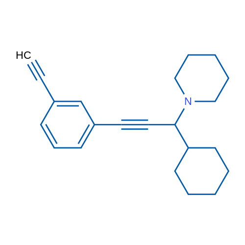 1-(1-cyclohexyl-3-(3-ethynylphenyl)prop-2-yn-1-yl)piperidine 1g