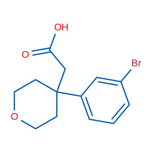 2-(4-(3-Bromophenyl)tetrahydro-2H-pyran-4-yl)acetic acid 100mg