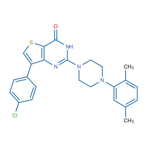 7-(4-Chlorophenyl)-2-[4-(2,5-dimethylphenyl)piperazin-1-yl]-3H,4H-thieno[3,2-d]pyrimidin-4-one 1g