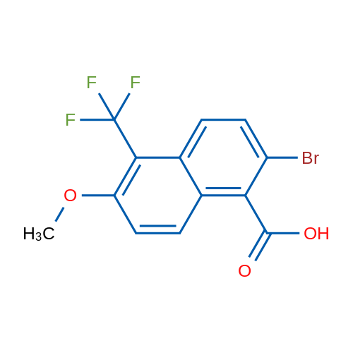 2-Bromo-6-methoxy-5-(trifluoromethyl)-1-naphthoic acid 1g