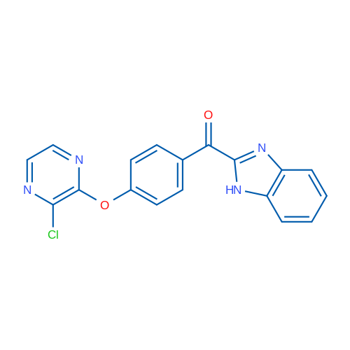 (4-(3-CHloropyrazin-2-yloxy)phenyl)(1h-benzo[d]imidazol-2-yl)methanone 250mg