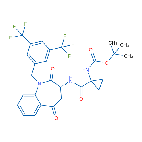 (R)-tert-Butyl (1-((1-(3,5-bis(trifluoromethyl)benzyl)-2,5-dioxo-2,3,4,5-tetrahydro-1H-benzo[b]azepin-3-yl)carbamoyl)cyclopropyl)carbamate 1g