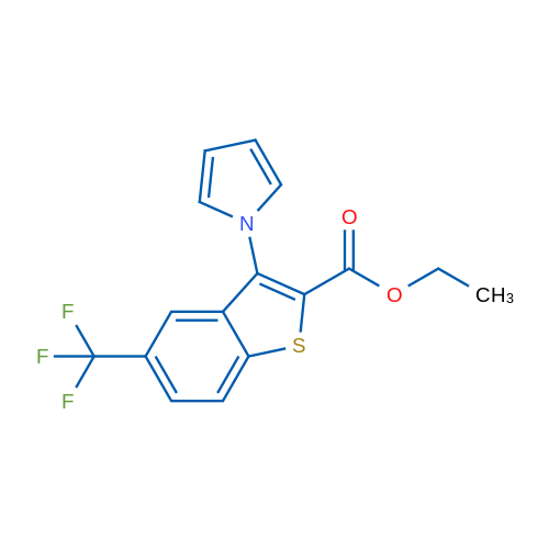 Ethyl 3-(1H-pyrrol-1-yl)-5-(trifluoromethyl)benzo[b]thiophene-2-carboxylate 1g