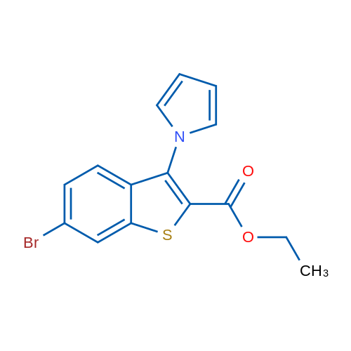 Ethyl 6-bromo-3-(1H-pyrrol-1-yl)benzo[b]thiophene-2-carboxylate 5g