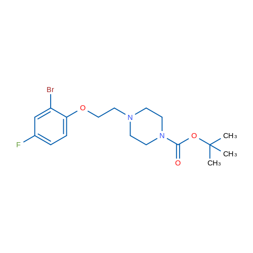 tert-Butyl 4-(2-(2-bromo-4-fluorophenoxy)ethyl)piperazine-1-carboxylate 1g