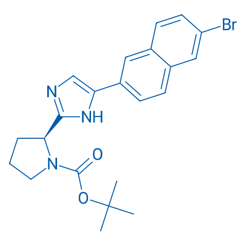 (S)-tert-Butyl 2-(5-(6-bromonaphthalen-2-yl)-1H-imidazol-2-yl)pyrrolidine-1-carboxylate 250mg