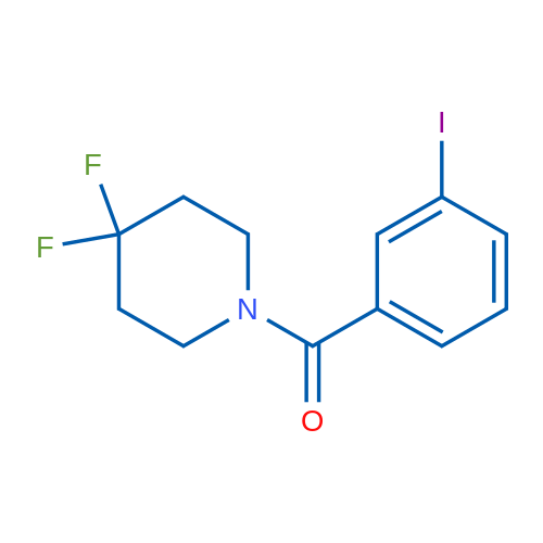 4,4-Difluoro-1-[(3-iodophenyl)carbonyl]piperidine 1g
