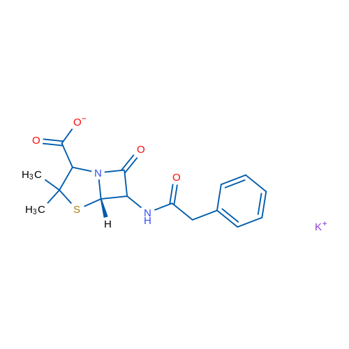 Potassium (5S)-3,3-dimethyl-7-oxo-6-(2-phenylacetamido)-4-thia-1-azabicyclo[3.2.0]heptane-2-carboxylate 1g