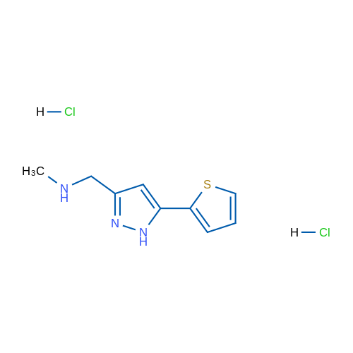 N-Methyl-1-(5-(thiophen-2-yl)-1H-pyrazol-3-yl)methanamine dihydrochloride 1g