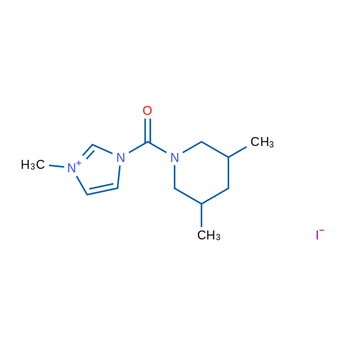 1-(3,5-Dimethylpiperidine-1-carbonyl)-3-methyl-1H-imidazol-3-ium iodide 5g