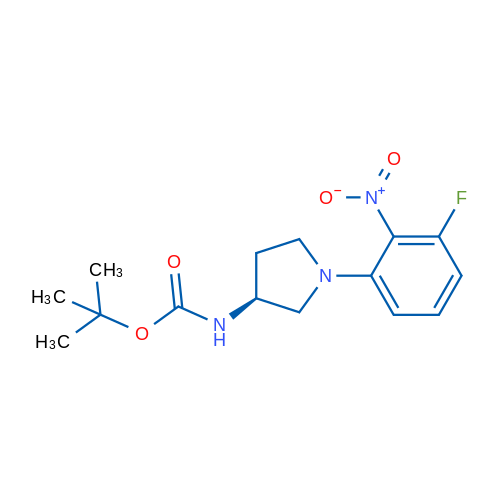 (S)-tert-Butyl 1-(3-fluoro-2-nitrophenyl)pyrrolidin-3-ylcarbamate 1g