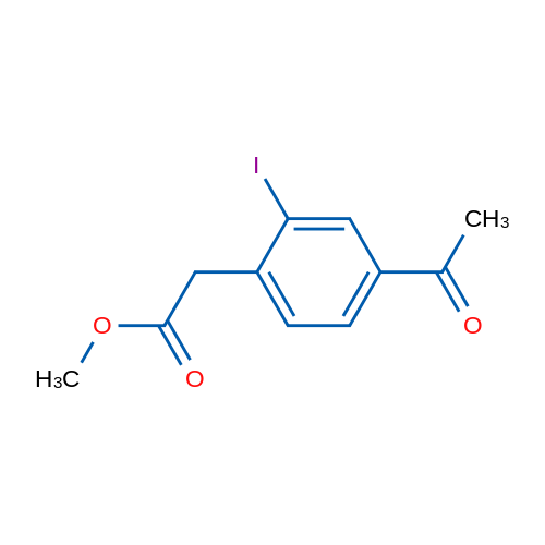 Methyl 2-(4-acetyl-2-iodophenyl)acetate 1g