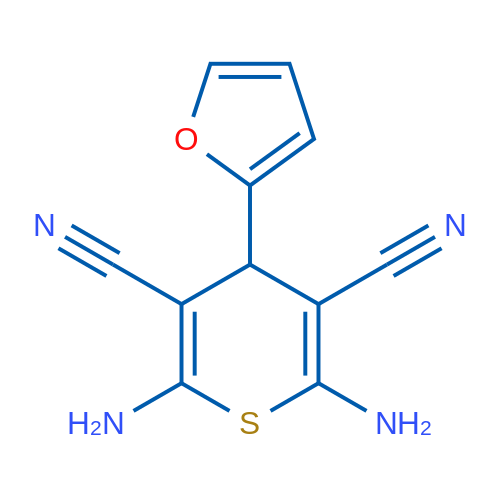 2,6-Diamino-4-(furan-2-yl)-4H-thiopyran-3,5-dicarbonitrile 1g