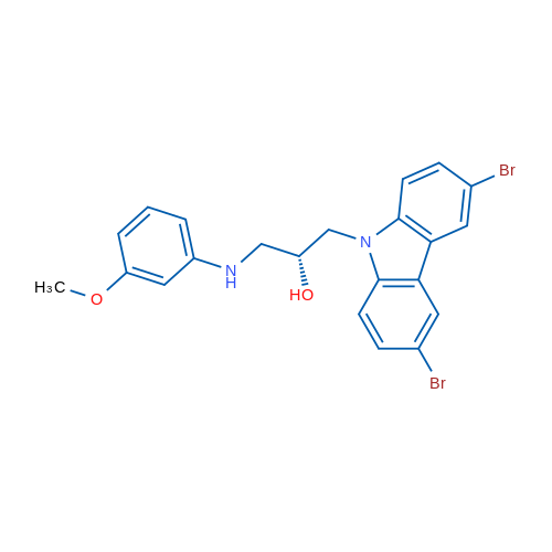 (R)-1-(3,6-Dibromo-9H-carbazol-9-yl)-3-((3-methoxyphenyl)amino)propan-2-ol 250mg
