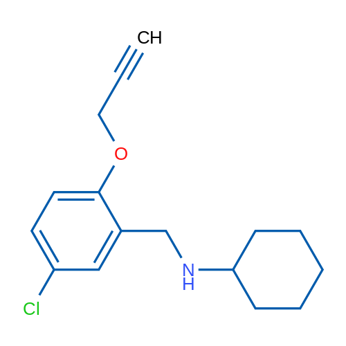 N-(5-Chloro-2-(prop-2-yn-1-yloxy)benzyl)cyclohexanamine 1g
