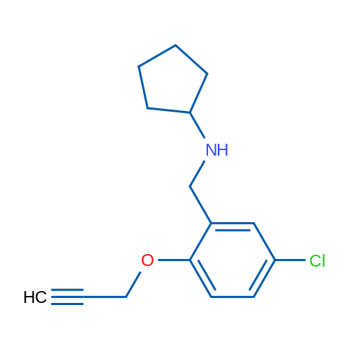 N-(5-Chloro-2-(prop-2-yn-1-yloxy)benzyl)cyclopentanamine 1g