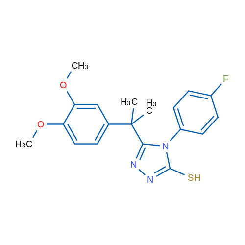 5-(2-(3,4-Dimethoxyphenyl)propan-2-yl)-4-(4-fluorophenyl)-4H-1,2,4-triazole-3-thiol 1g