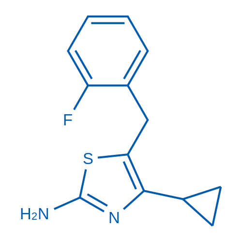 4-Cyclopropyl-5-[(2-fluorophenyl)methyl]-1,3-thiazol-2-amine 100mg