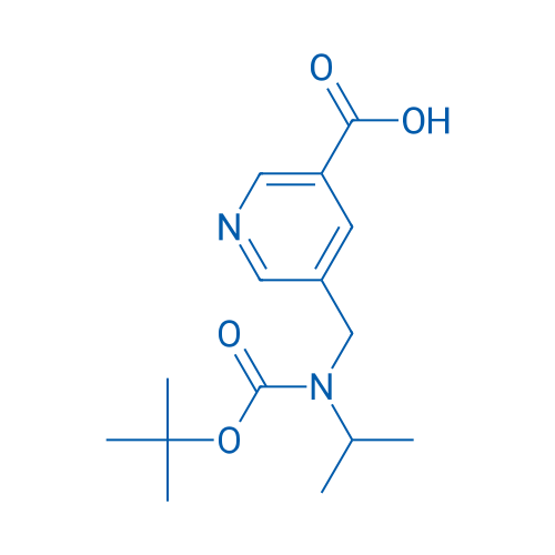 5-(((tert-Butoxycarbonyl)(isopropyl)amino)methyl)nicotinic acid 250mg