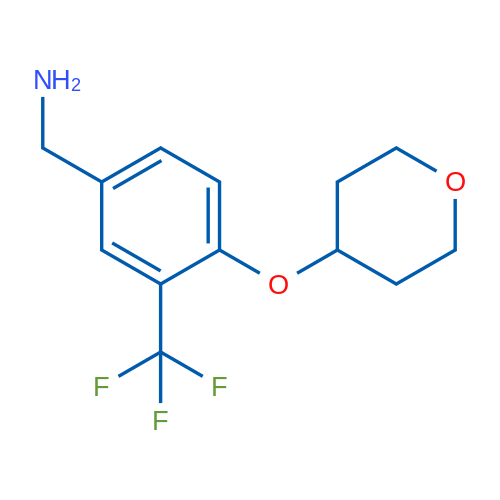 (4-((Tetrahydro-2H-pyran-4-yl)oxy)-3-(trifluoromethyl)phenyl)methanamine 1g