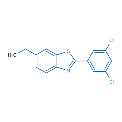 2-(3,5-Dichlorophenyl)-6-ethylbenzo[d]thiazole 1g
